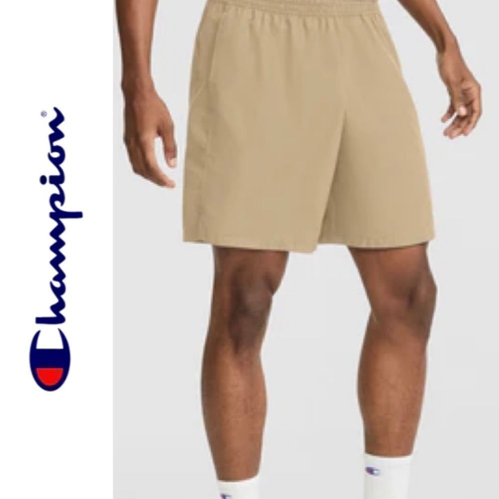 CHAMPION - NWT - Men's Sz Small - 7" Knit Sport Shorts in Western Khaki